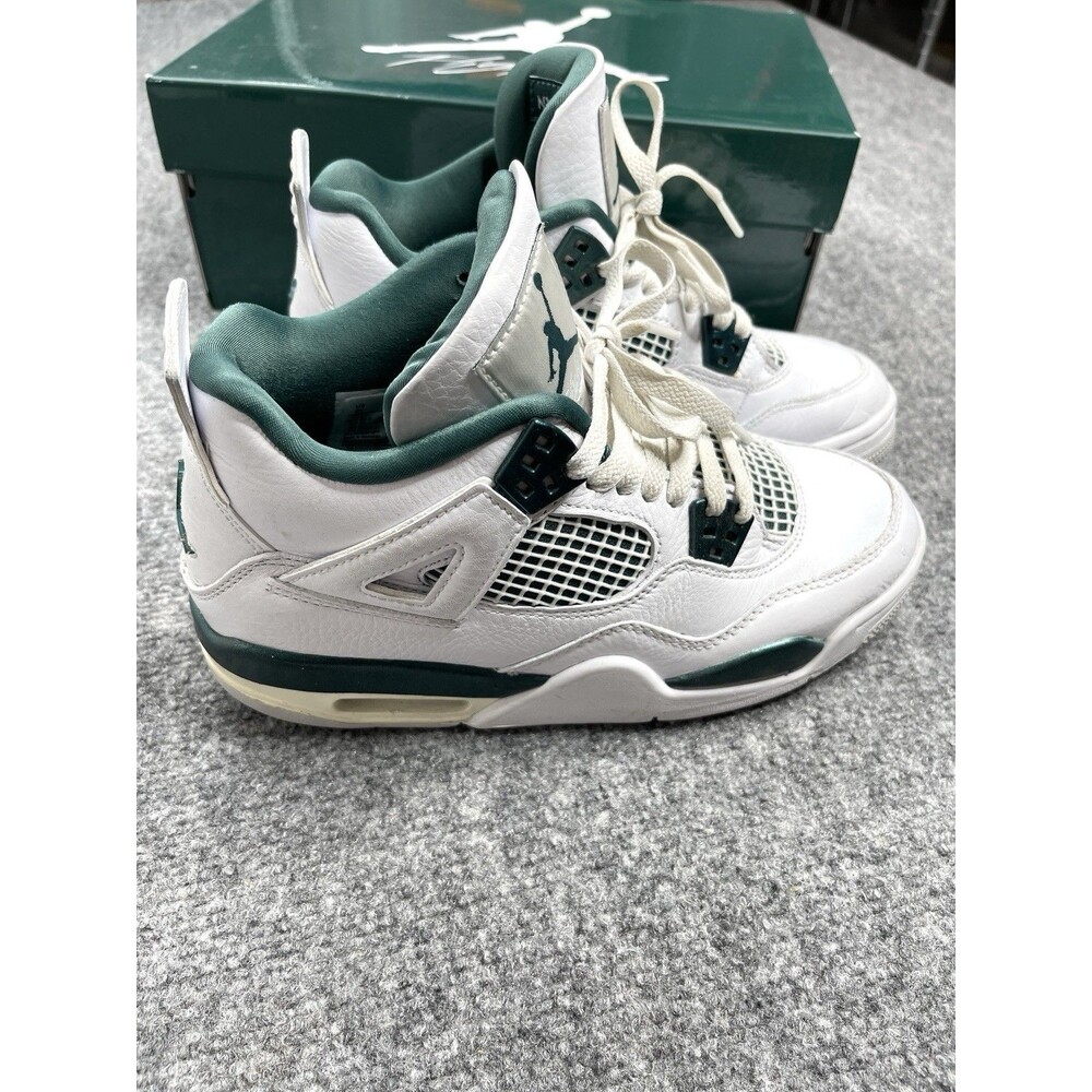 Air Jordan 4 Retro Oxidized Green GS White Kids Sneakers FQ8213-103 Size 6Y - Picture 3 of 10